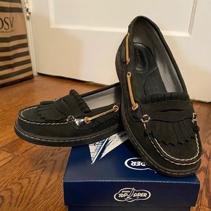 Sperry Top Sider Pearlfish Black/Glitter - Size 6.5M